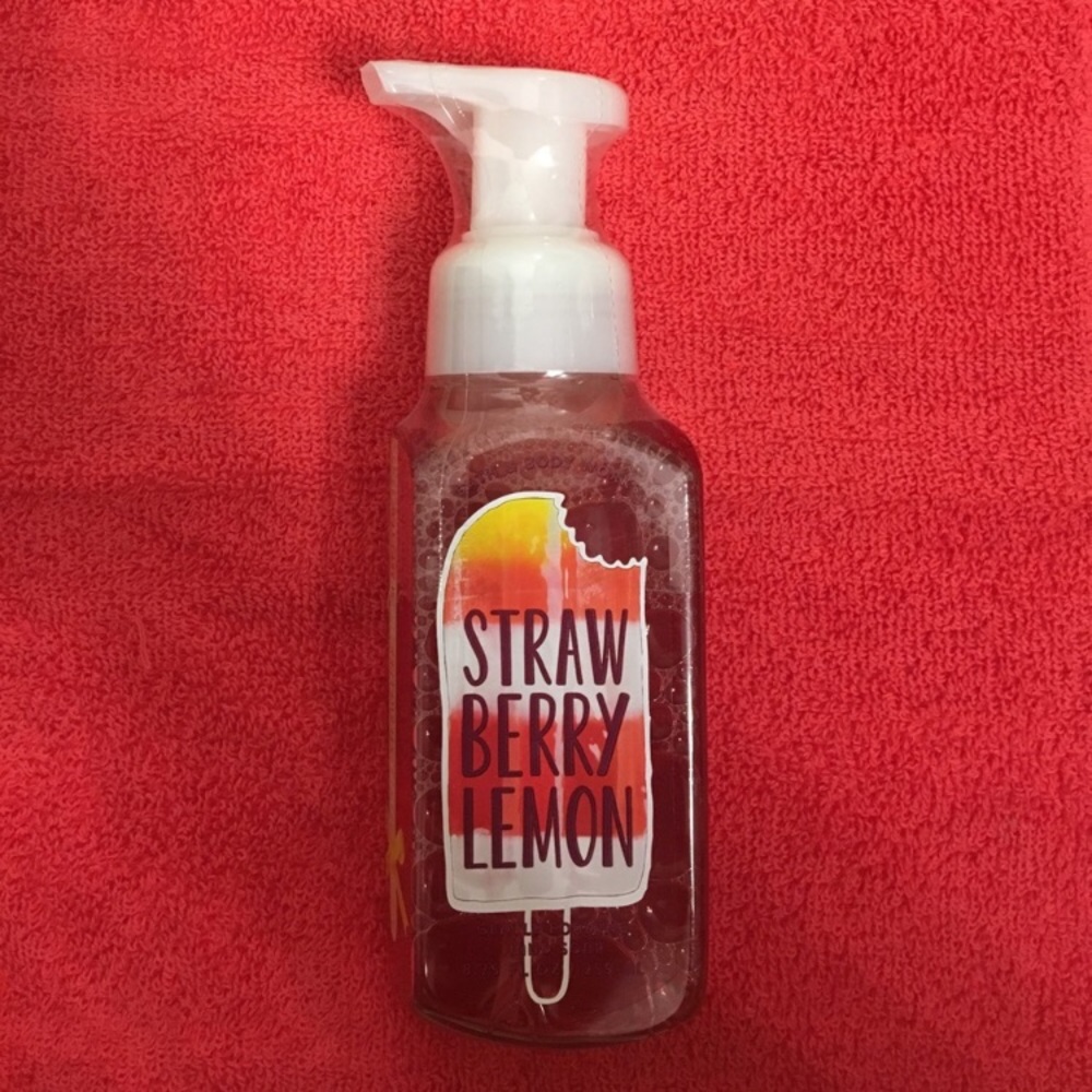 2x strawberry lemon foaming soap